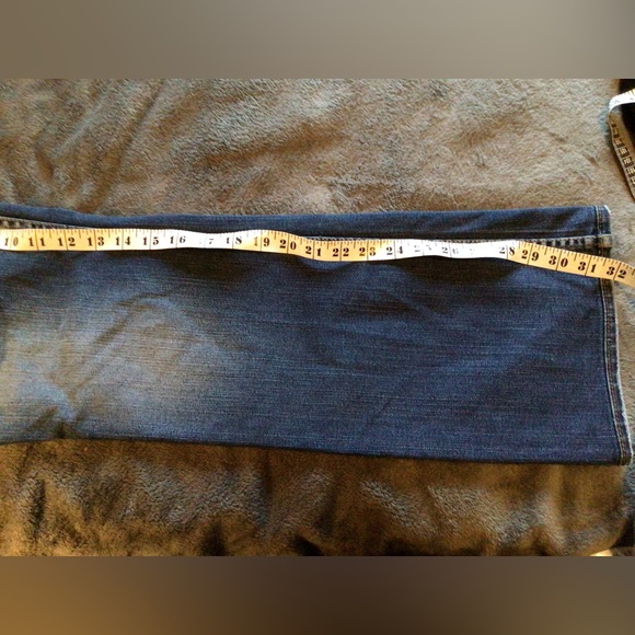 Silver woman’s bootcut jeans. Size unknown but 36 inch waist - Picture 5 of 7